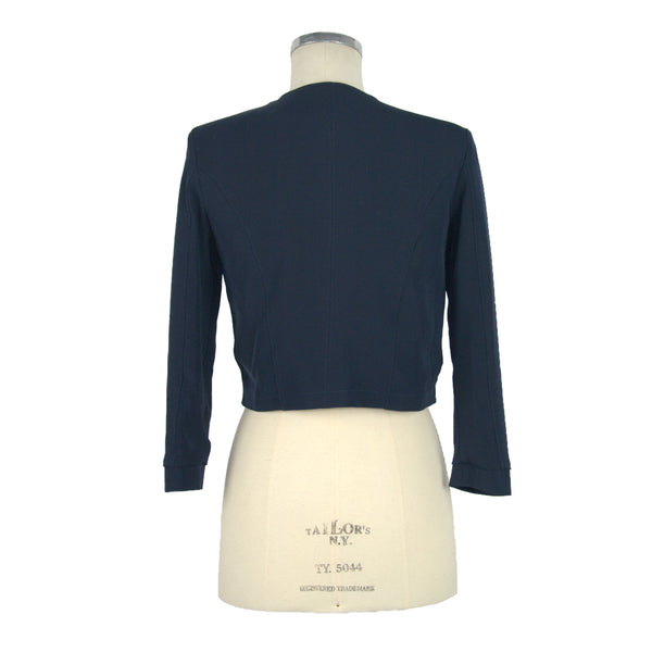 Blue Polyester Jackets & Coat