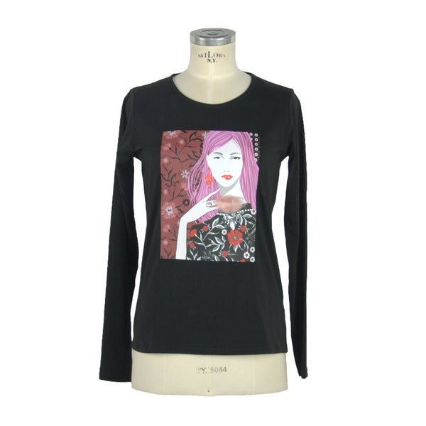 Black Cotton Tops & T-Shirt