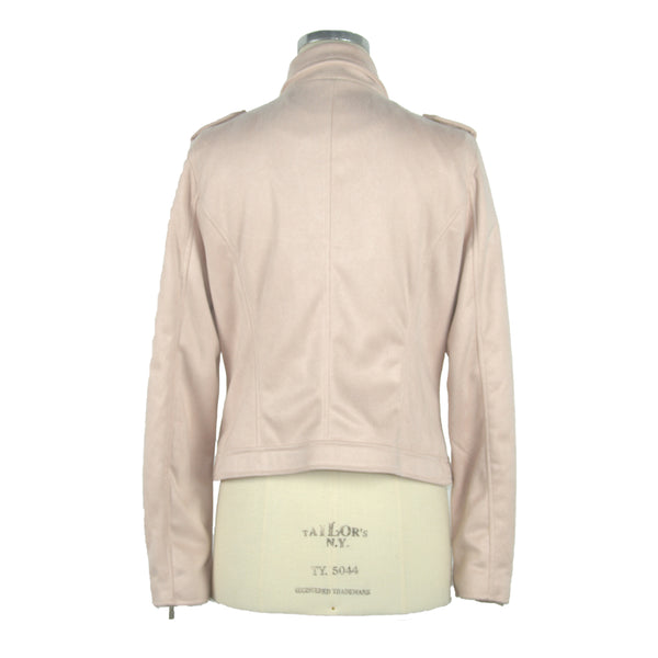 Pink Polyester Jackets & Coat