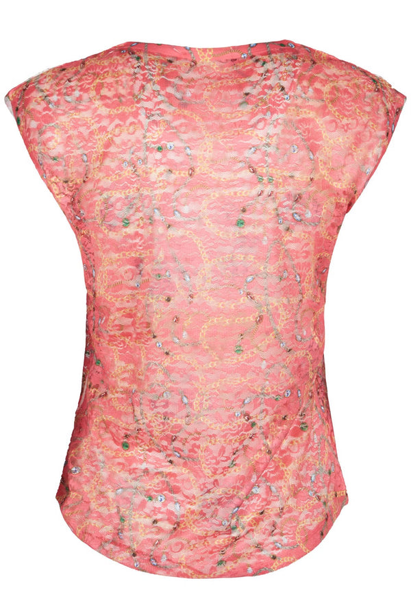 Pink Polyester Tops & T-Shirt