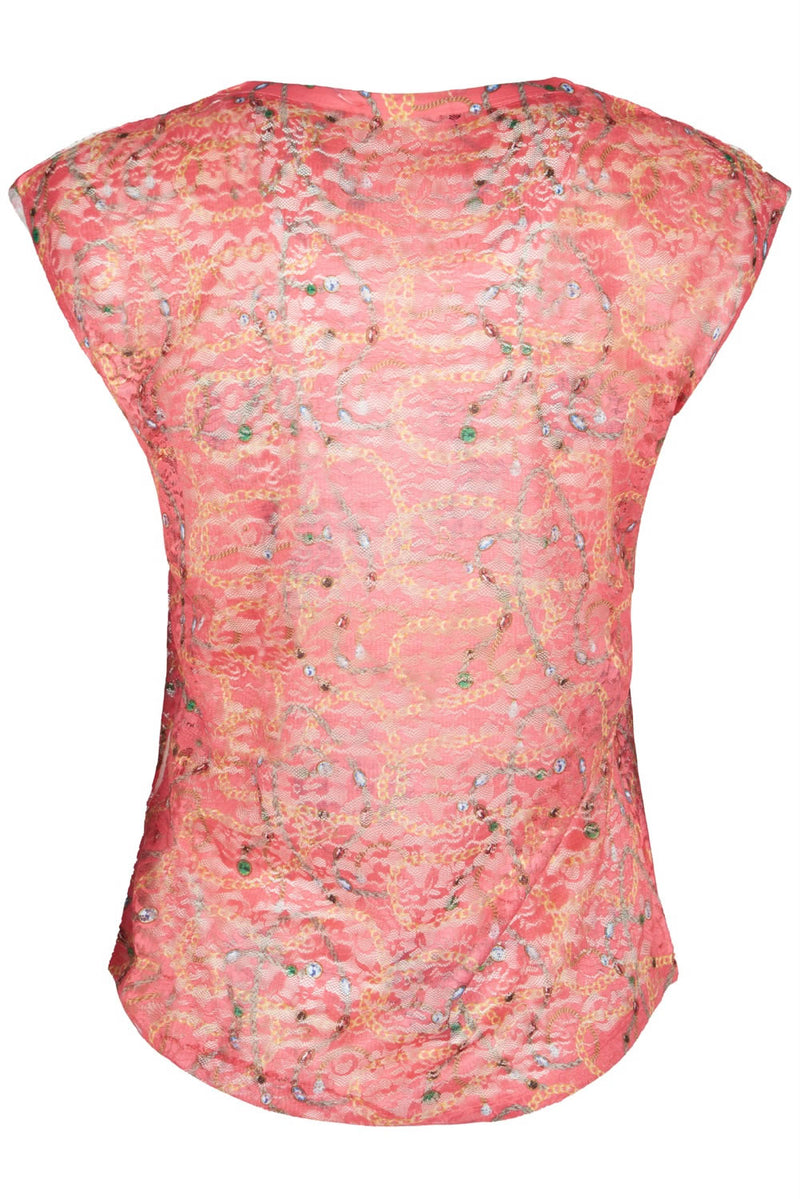 Pink Polyester Tops & T-Shirt