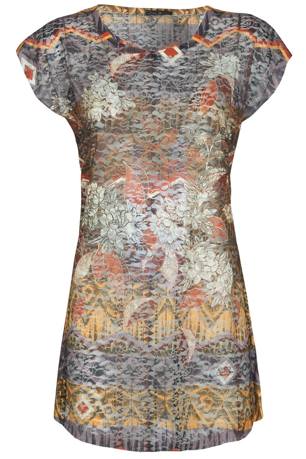 Brown Polyester Dress