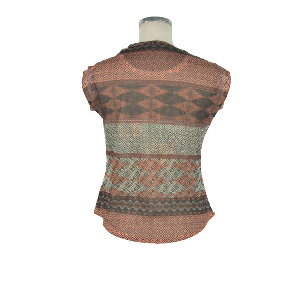 Brown Polyester Tops & T-Shirt