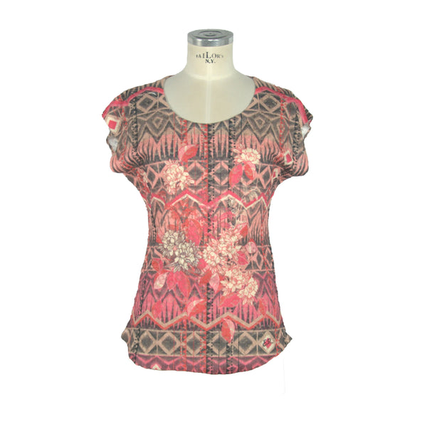 Pink Polyester Tops & T-Shirt