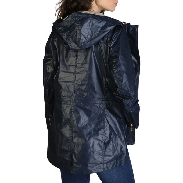 Blue Polyester Jackets & Coat