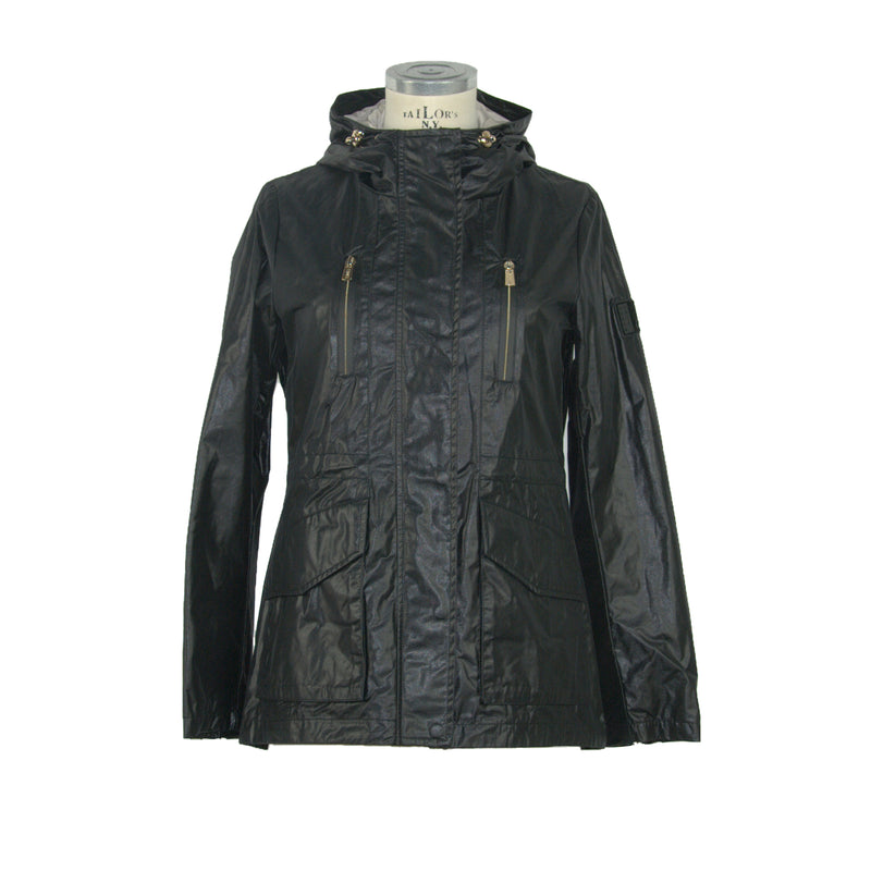 Black Polyester Jackets & Coat