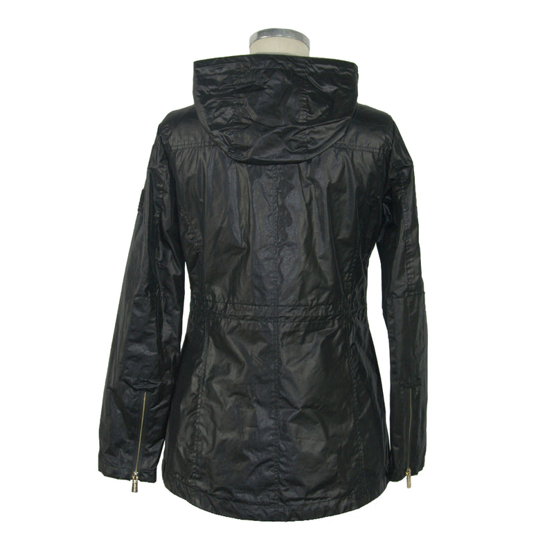 Black Polyester Jackets & Coat