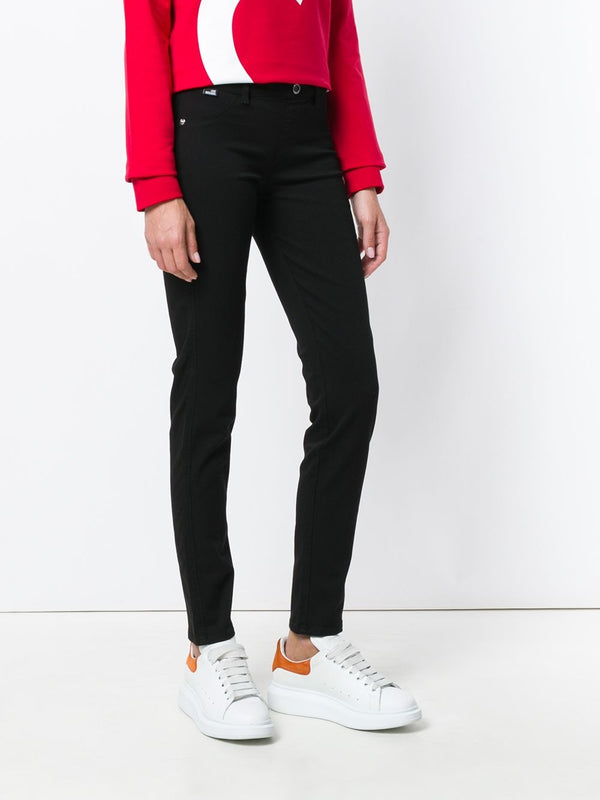Black Cotton Jeans & Pant