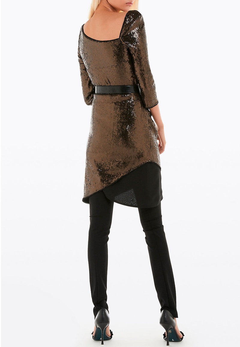 Brown Viscose Dress