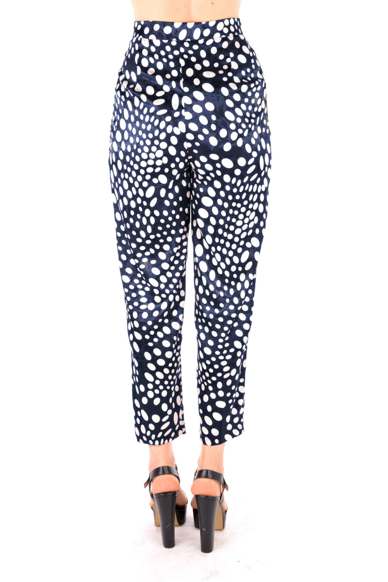 Blue Polyester Jeans & Pant