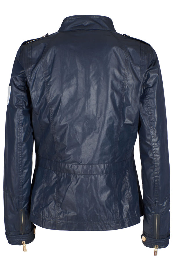 Blue Polyester Jackets & Coat