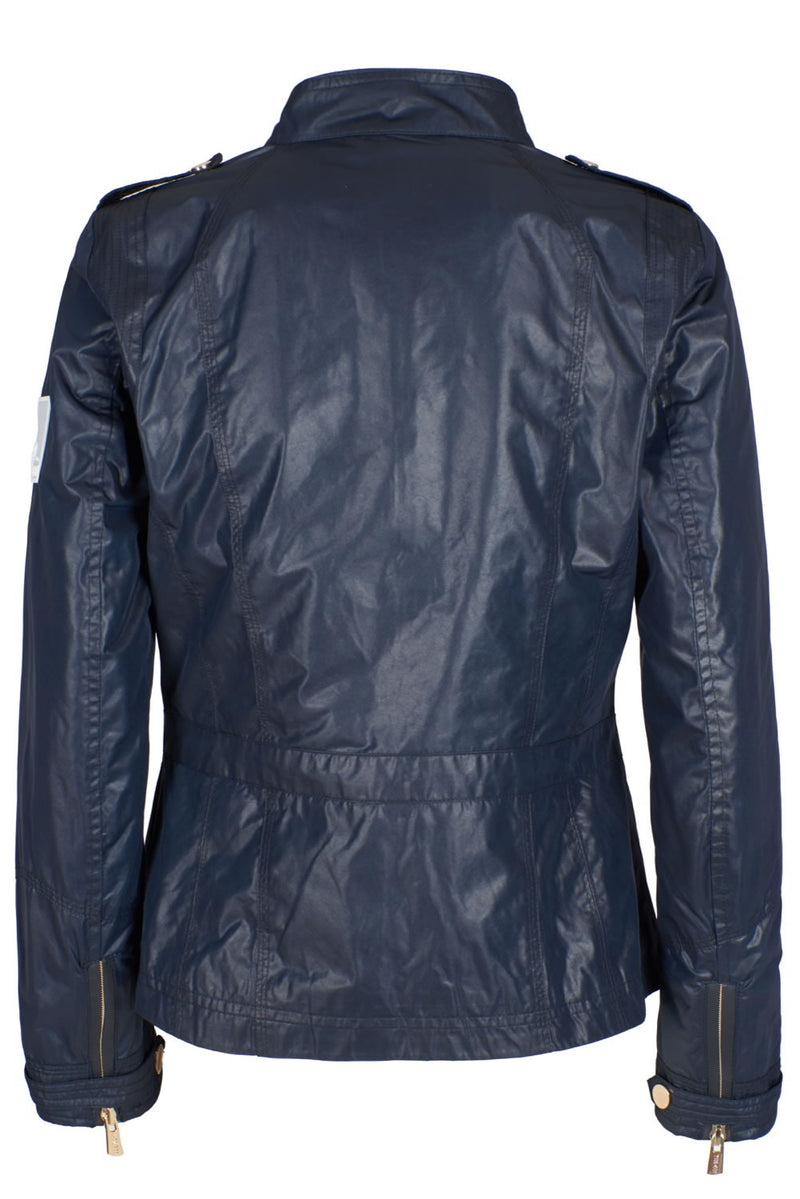 Blue Polyester Jackets & Coat