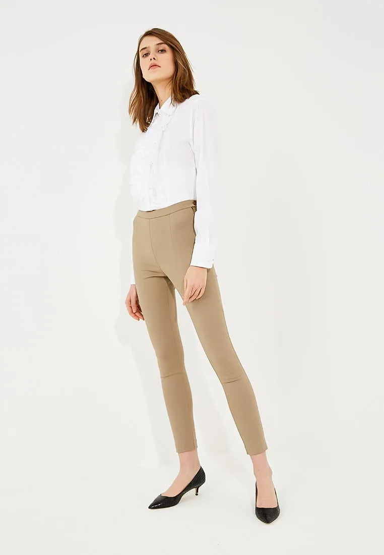 Brown Cotton Jeans & Pant
