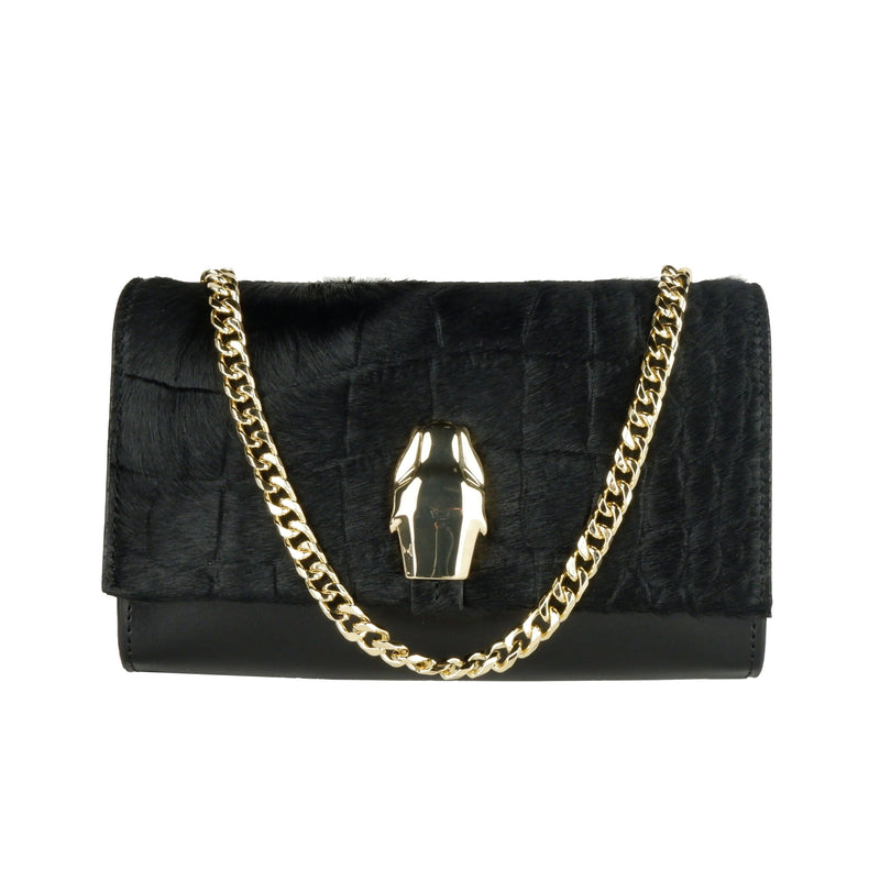 Nero Calfskin Crossbody Bag