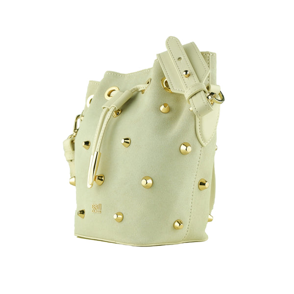 Grigio Calfskin Shoulder Bag
