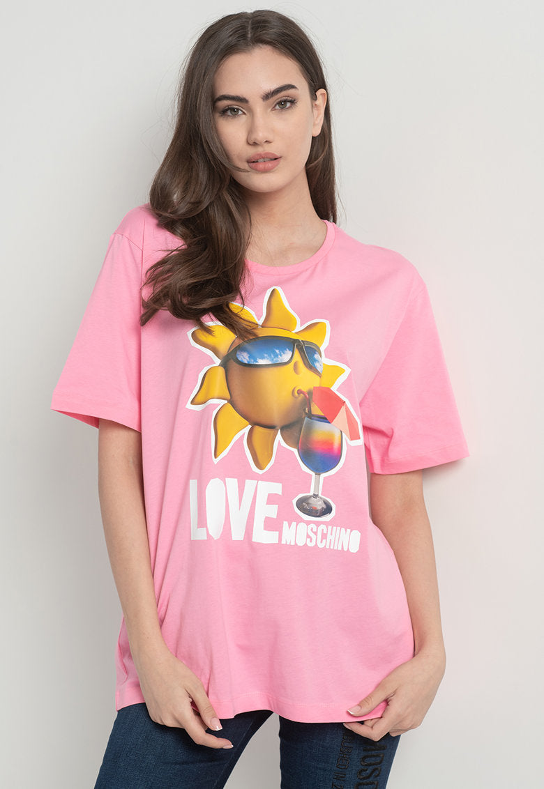 Pink Cotton Tops & T-Shirt