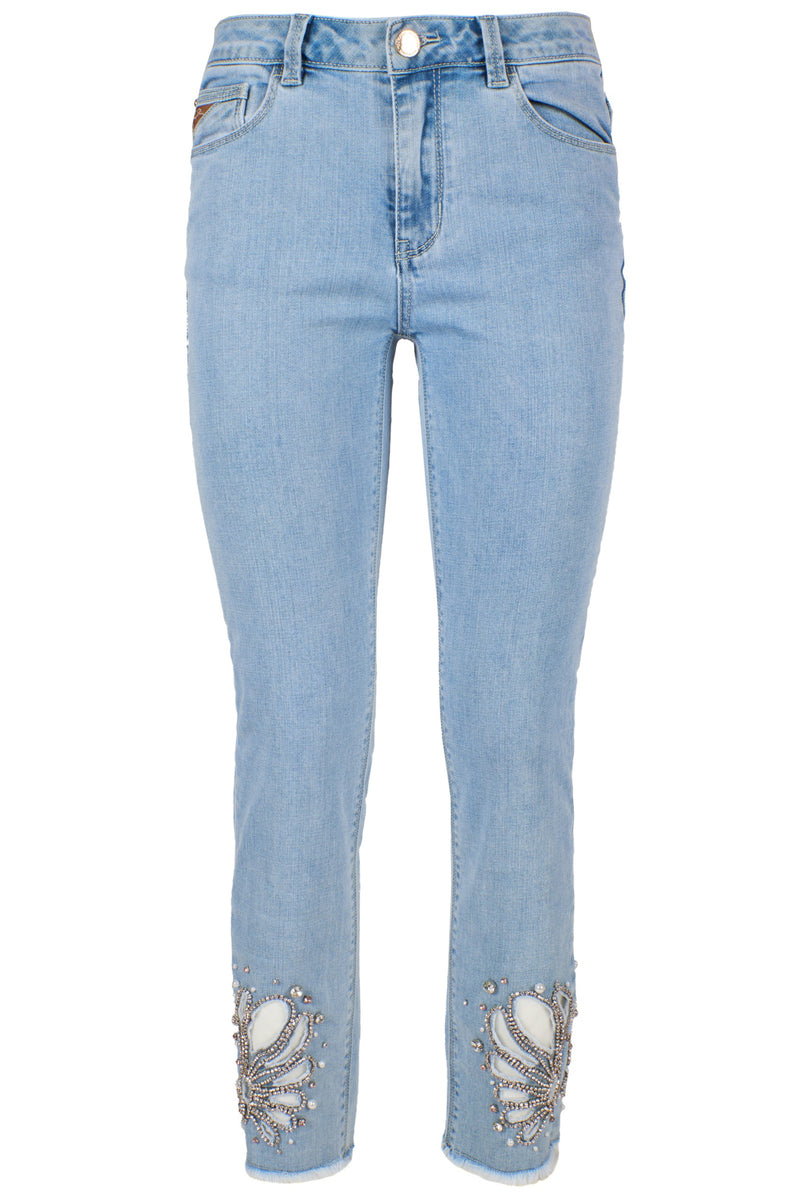 Light Blue Cotton Jeans & Pant