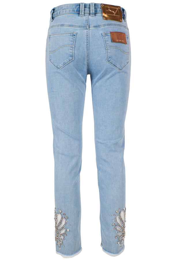 Light Blue Cotton Jeans & Pant