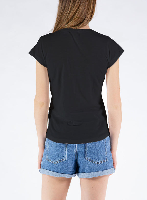 Black Cotton Tops & T-Shirt
