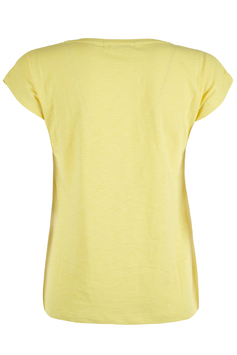 Yellow Cotton Tops & T-Shirt