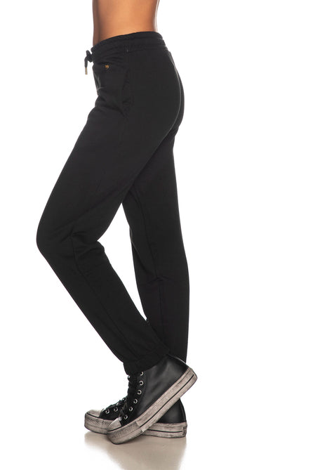 Black Cotton Jeans & Pant