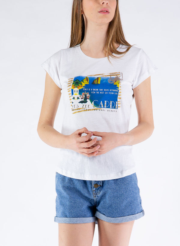 White Cotton Tops & T-Shirt