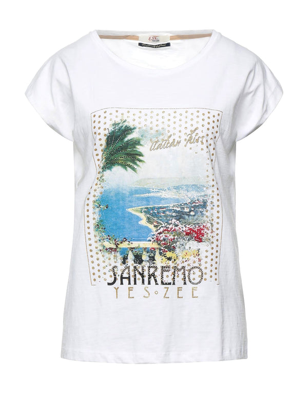 White Cotton Tops & T-Shirt