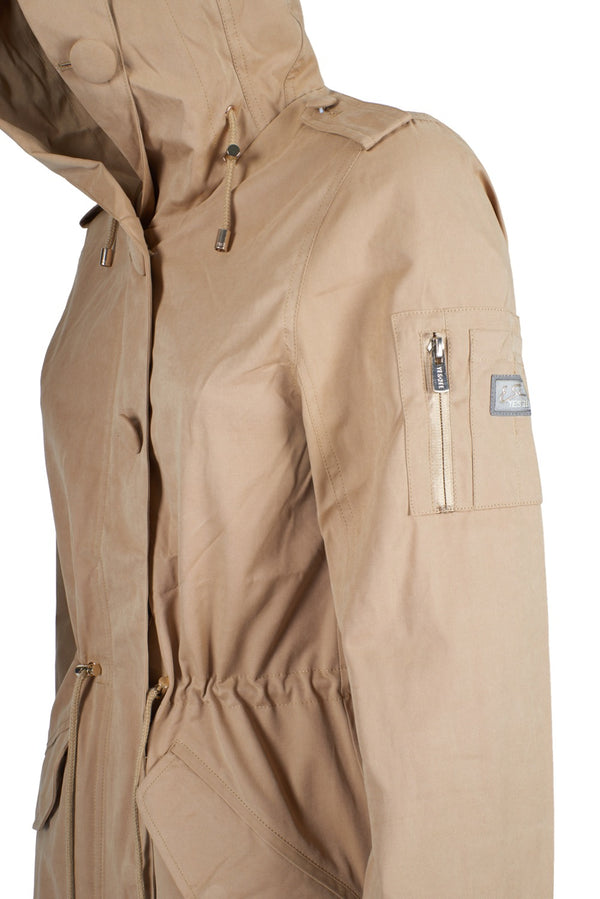 Beige Cotton Jackets & Coat