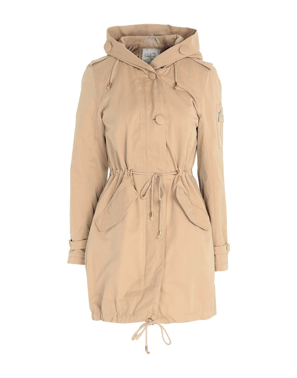 Beige Cotton Jackets & Coat