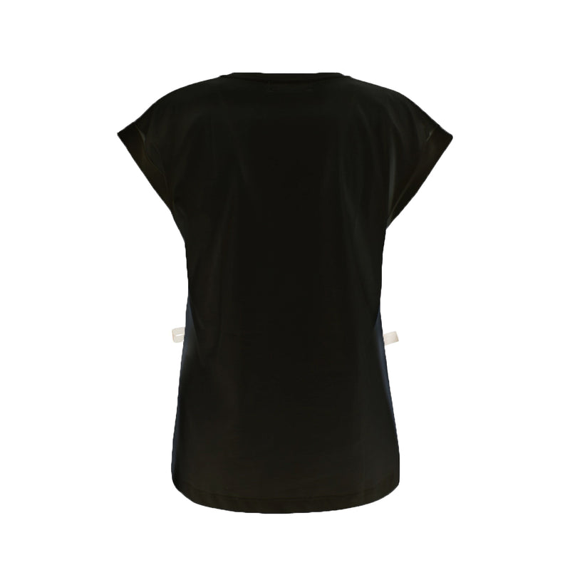 Black Cotton Tops & T-Shirt