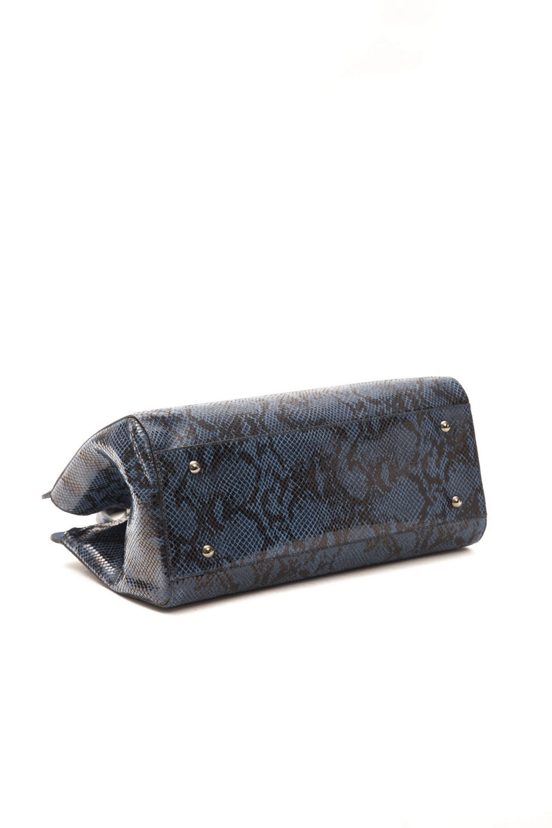 Blue Leather Handbag