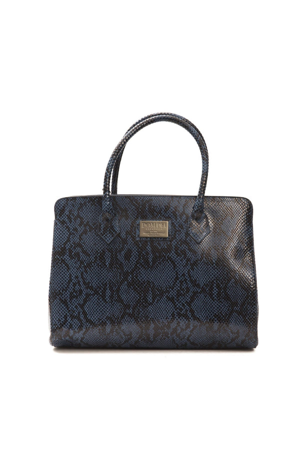 Blue Leather Handbag