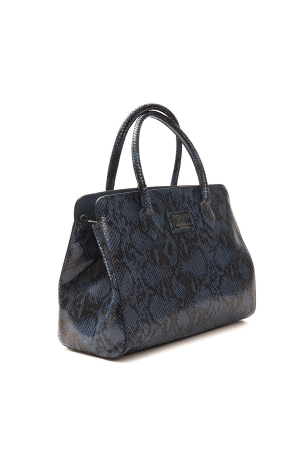 Blue Leather Handbag
