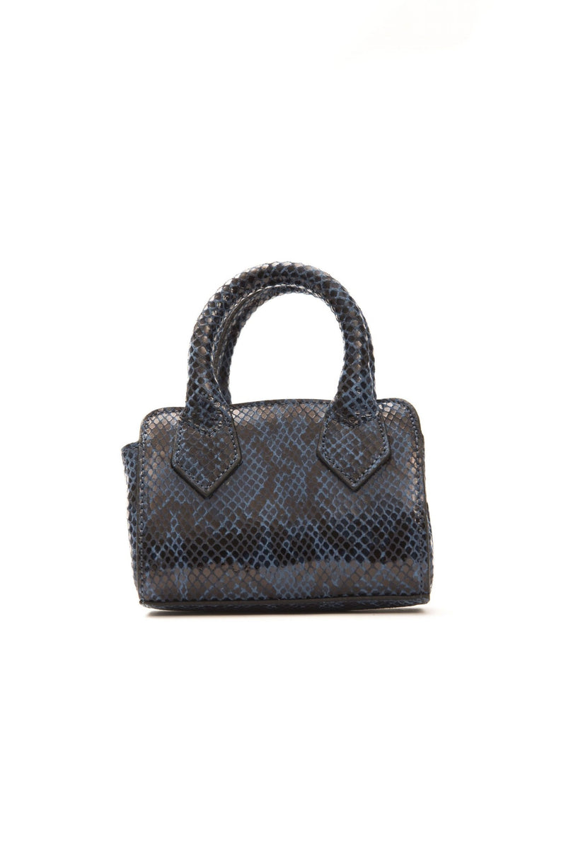 Blue Leather Handbag