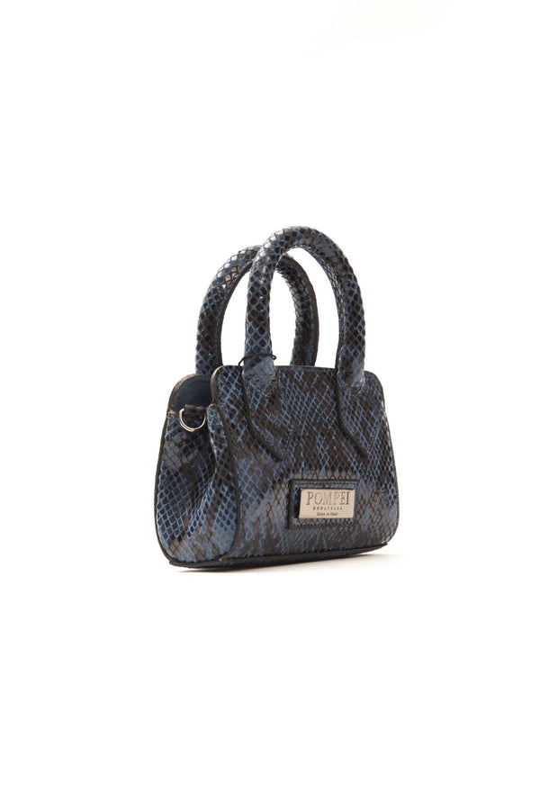 Blue Leather Handbag