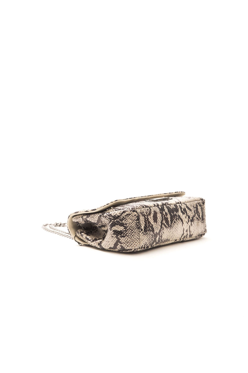 Grey Leather Crossbody Bag