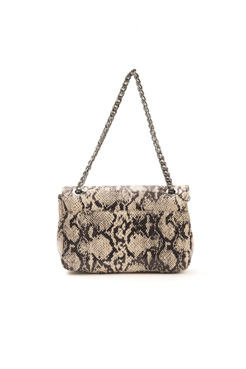 Grey Leather Crossbody Bag