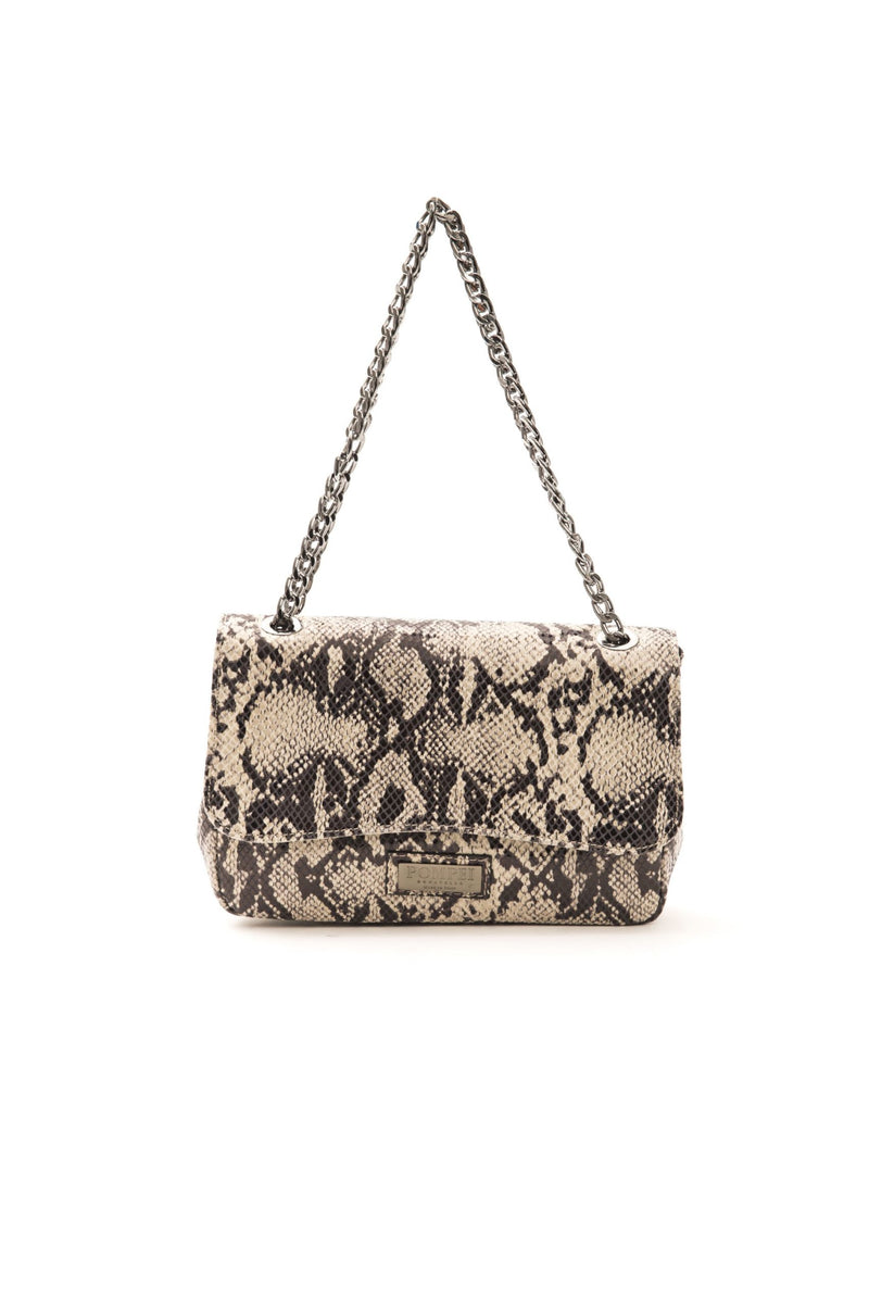 Grey Leather Crossbody Bag