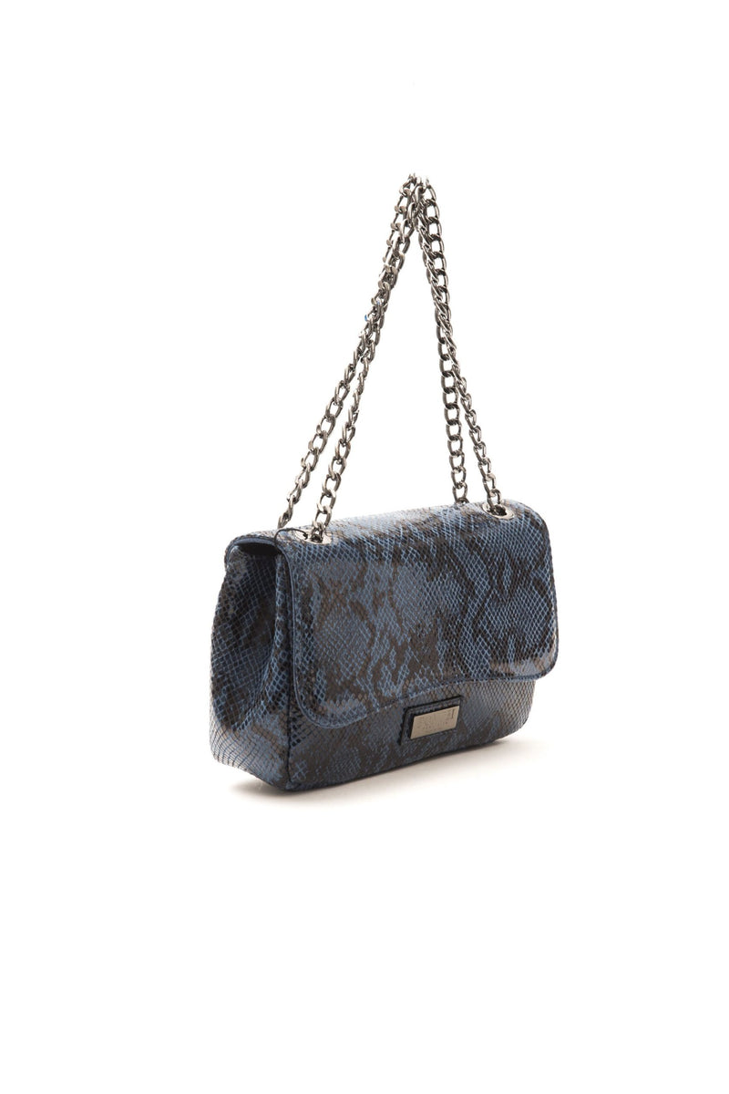 Blue Leather Crossbody Bag