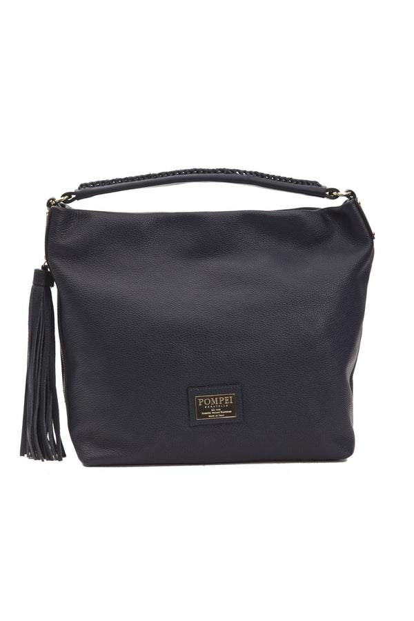 Grey Leather Shoulder Bag
