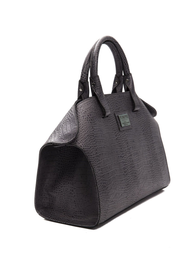 Grey Leather Handbag