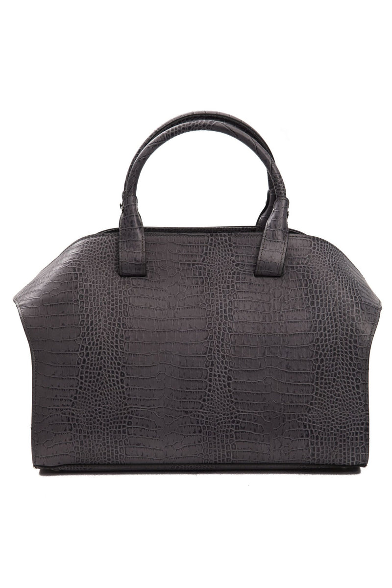 Grey Leather Handbag