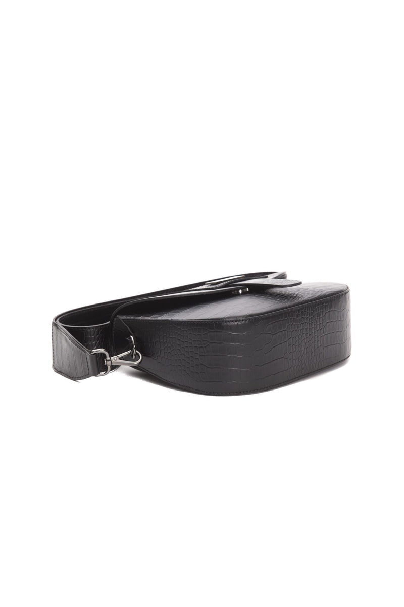 Black Leather Crossbody Bag