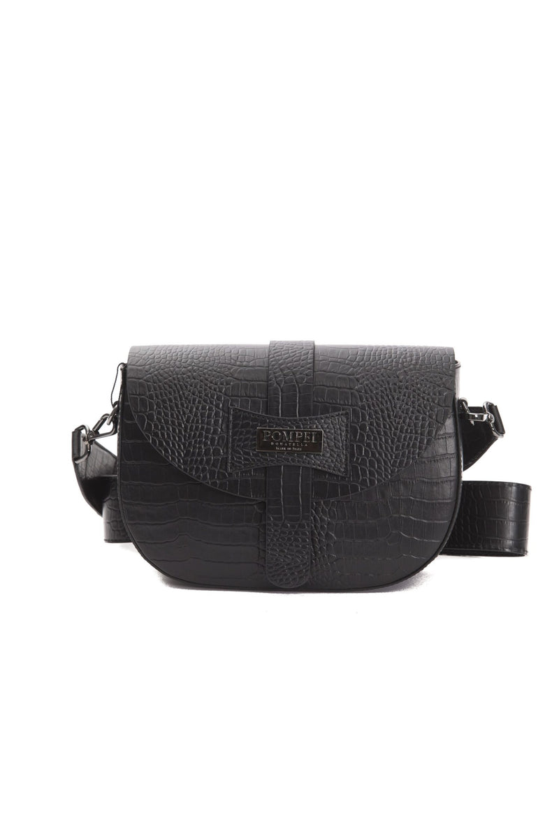Black Leather Crossbody Bag