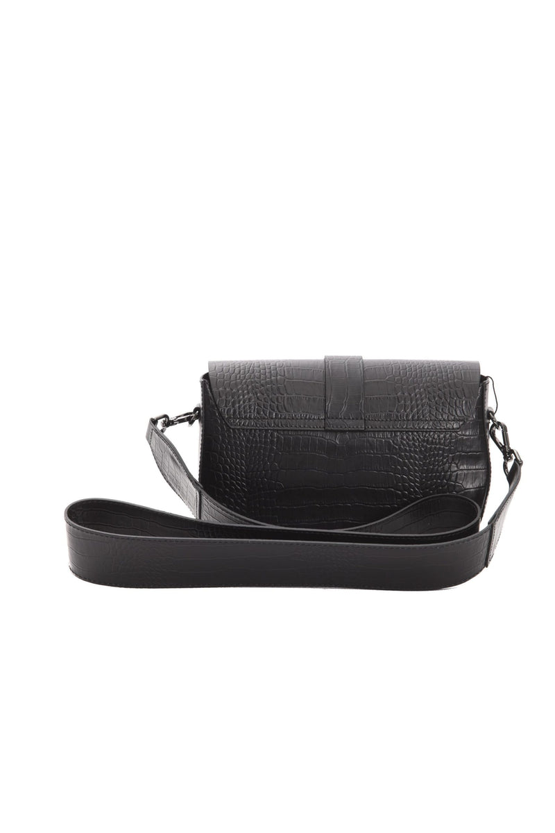 Black Leather Crossbody Bag