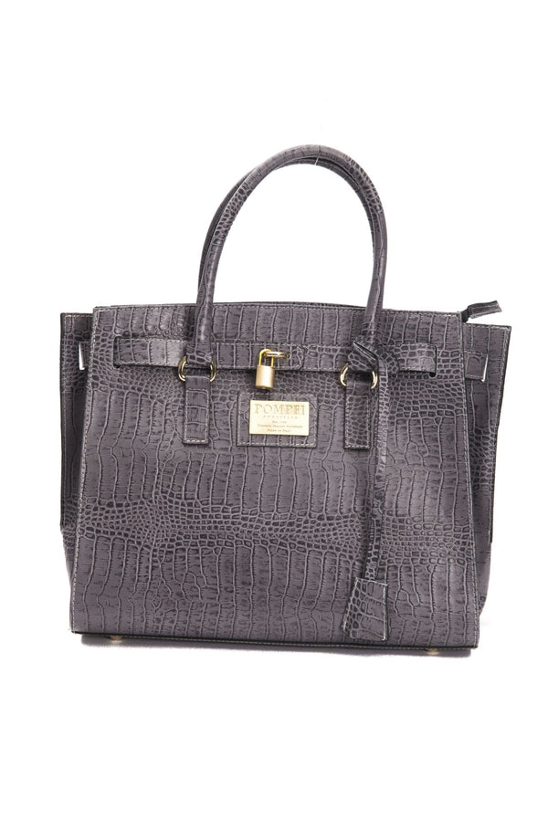 Grey Leather Handbag