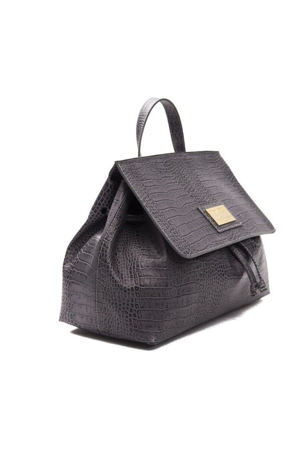 Grey Leather Handbag