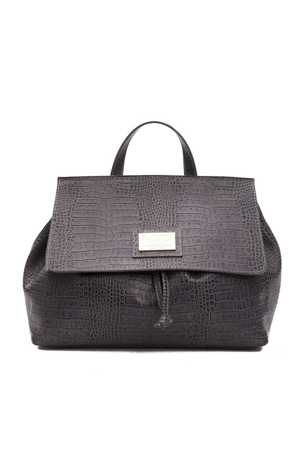 Grey Leather Handbag