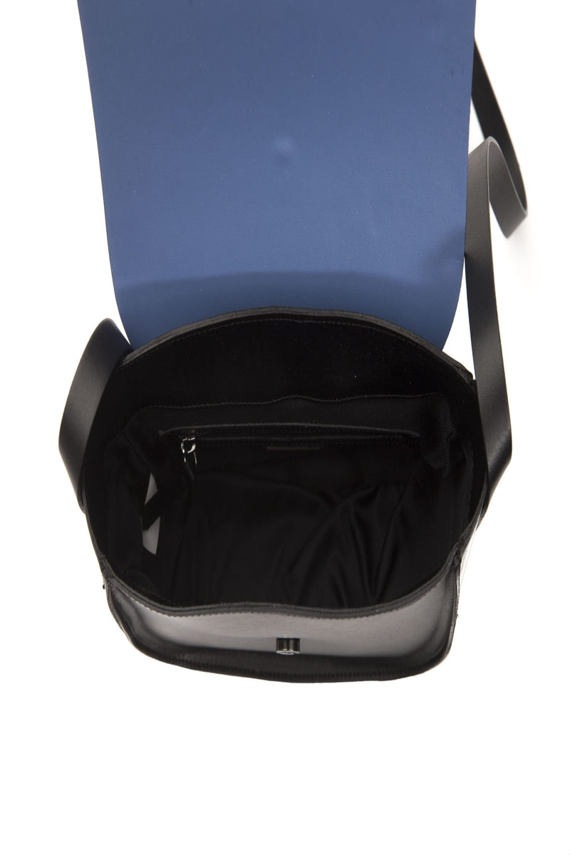 Blue Leather Crossbody Bag