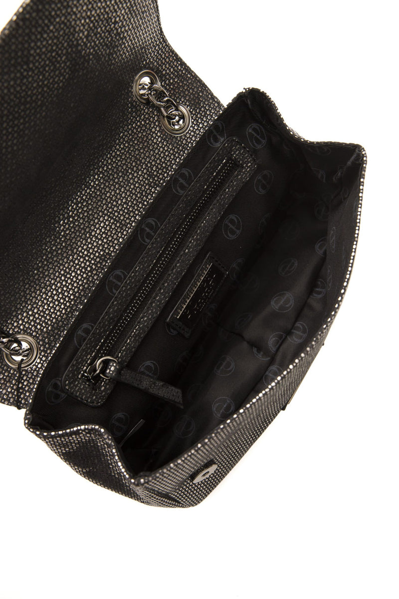 Grey Leather Crossbody Bag